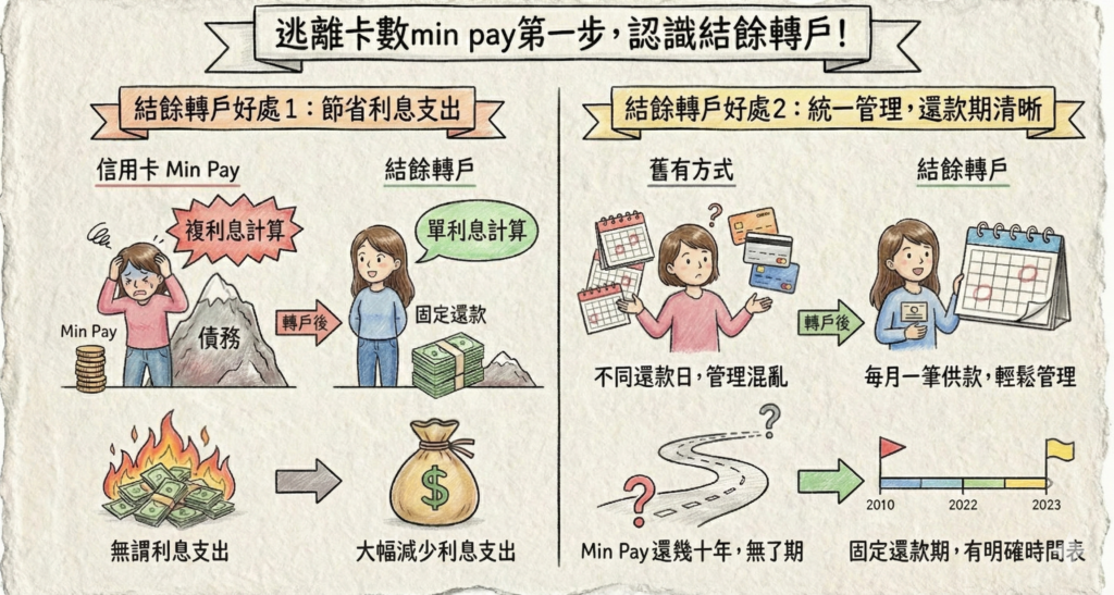 逃離卡數min pay第一步，認識結餘轉戶！